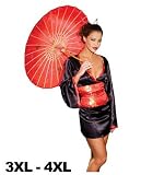 2 pc japanese doll, satin dress & red tapestry sash 3x/4x