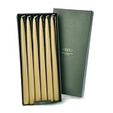 Root Unscented Hand Dipped Taper Candles, 12-Inch Tall, Box of 12, Beeswax