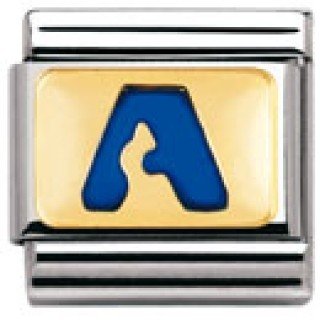 Nomination Composable Classic BUCHST. BLAU Edelstahl, Email und 18K-Gold (A) 030201 Preisvergleich