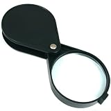 SE Folding Pocket Magnifier, 6X 2.5" Glass Lens