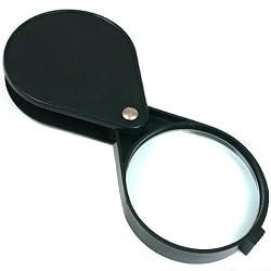 SE Folding Pocket Magnifier, 6X 2.5" Glass Lens