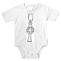 Onesie with "black and white", religion, locket