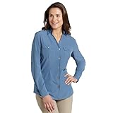 IMAGE OF Coolibar UPF 50+ Women's Travel Sun Shirt (XXXX-Large - Indigo)