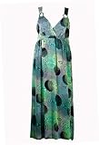 Plus Size Maxi Dress - Green Circle Size 16, 18, 20, 22-24, 26-28