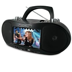 Magnasonic MAG-MDVD500 Portable CD/DVD Player Boombox with 7" Widescreen LCD, AM/FM Radio, & MP3/WMA/MPEG4 Playback