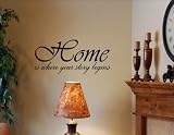 HOME IS WHERE YOUR STORY BEGINS Vinyl wall quotes and sayings art decor decal