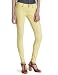 Vigoss Juniors Skinny Piece V-Back Pocket Jean, Yellow, 32