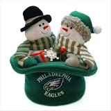 SC Sports 29319 NFL Plush Top Hat with 2 Plush Snowmen - Philadelphia Eagles