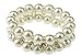HONEYJOY Women Classical Two Rows Beads Bracelet(beige)
