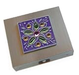 Gem Flower Purple Travel Jewelry Case