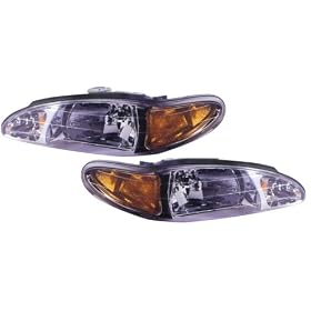 1997-2002 (1998 1999 2000 2001 97 98 99 00 01 02) Ford Escort Headlight Assembly - (excluding coupe ZX2) - One Pair (Both Driver and Passenger Sides) - DOT Certified Headlamp
