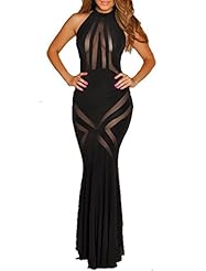 Mermaid Halter Sleeveless Open-Back Pleated Bodycon Dress/Tunic/Maxi Dress 