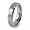 Ridged Edge Brushed & Polished Tungsten Carbide Ring with Roman Numeral Design (6.0 mm) - Size 7.0