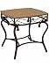 Valencia Resin Wicker / Steel Square Round Side Table (Matte Brown) (22