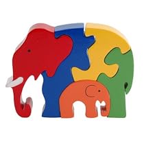 Elephant Family Puzzle - Safe, Non-toxic, Fun