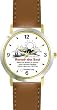 Habit 7 - Renew the Soul (English Text) - DELUXE TWO-TONE WATCH from THE 7 HABITS - WATCH COLLECTION BY WATCHBUDDY&reg; - Arabic Numbers - Brown Leather Strap-Size-Women's Size-Small