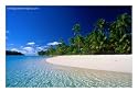 Tropical Beach, Cook Islands Photographic Poster Print by Peter Hendrie, 40x30