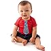 Monthly Milestone Belly Necktie Stickers for Baby Boy - Months 1-12 + One Year Sticker - 13 Pre-cut Vinyl Tie Sticker Set - Shower Gift