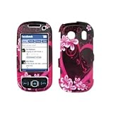 Premium Black with Pink Hearts and Flowers Design Snap-On Cover Hard Case C ....