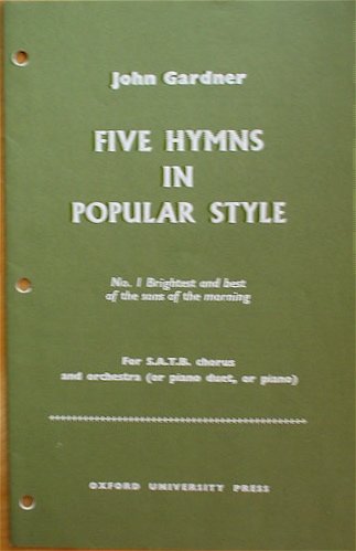 No. 1, Brightest and best of the sons of the morning (Five Hymns in Popular Style)