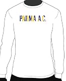 Parma F.C. Basic Logo Long Sleeve Tee, Adult Medium - White