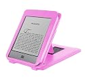 Duragadget Genuine Leather Case & Cover With Stand For Kindle Touch - Pink