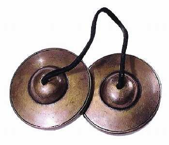Ding Sha Tibetan Cymbals on Leather Strap