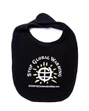 Black Bib-Stop Global Warming by MyConservationBaby.com