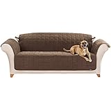 Sure Fit  1 Piece Soft Suede Pet Cover Sofa, Chocolate