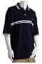 American Cottons Men's Engineered Chest Stripe Polo, navy, large