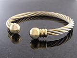 Cuff Magnetic Arthritis Twist Rope Golf Bracelet with Gold Tone