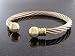 Cuff Magnetic Arthritis Twist Rope Golf Bracelet with Gold and Silver Tone