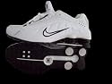 Men's Nike Shox R4 Sneakers White And Black Outline Swoosh Size 8.5