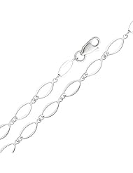 14K White Gold Fancy Designer Bracelet with Lobster Claw Clasp - 7.25" Inches