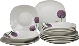 Creatable 12-Piece Square Dinner Set, Allium