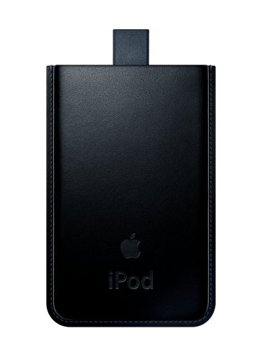 Electronics: Apple Leather Case for 60 GB iPod 5G  Black 