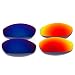 New Walleva Polarized Fire Red + Ice Blue Lenses For Oakley Whisker