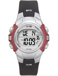Timex Unisex T5G841 1440 Sports Digital Silver-Tone/Black Resin Strap Watch