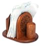 Mountain Woods Rattan Napkin Holder w/ Salt & Pepper Set