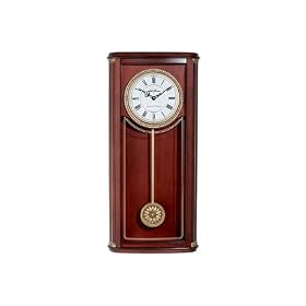 Seth Thomas Magnolia White Dial Stained Brown Mahogany Finish Rosewood Case with Chime Wall Clock