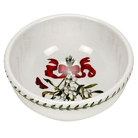 Portmeirion Botanic Garden Mistletoe Individual 5-1 2-Inch Fruit Salad Bowl, Set of Six by Portmeirion