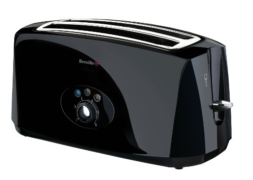 Breville VTT194 Black 4 Slice Toaster, 1650 Watts