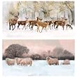 RSPCA Charity Christmas Cards - Sheep & Deer (Pack of 8)