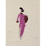 Ensemble of asymmetrical cross-over coat on the neck, by Lucile (Print On Demand)