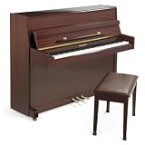 Suzuki M-34C 43-Inch Acoustic Continental Upright Piano,High Gloss Mahogany Brown