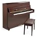 Suzuki M-34C 43-Inch Acoustic Continental Upright Piano,High Gloss Mahogany Brown