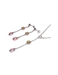 Nickel Free Sterling Silver Pendant & Earring Sets Multi Colored CZ Matching Set