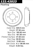 Centric Parts 123.42023 C-Tek Standard Brake Drum
