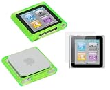 Young Micro TM Translucent Neon Snap On Hard Case with Screen Protector for Apple iPod Nano 6 6th Generation