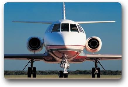 Popular Non-Slip Rectangle Doormat Airplane on Airport Pattern Durable Home Indoor/Outdoor Floor Mat Doormats 23.6"(L) x 15.7"(W) 3/16" Thickness